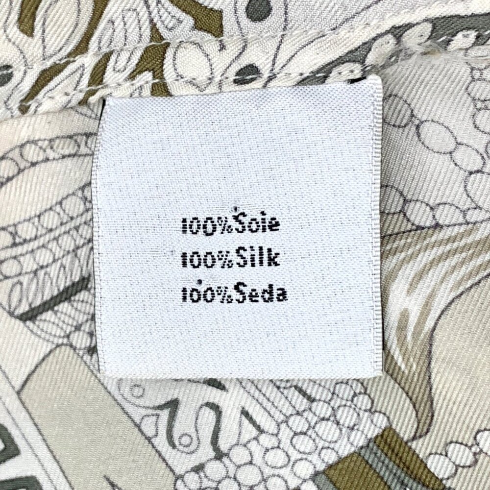 Herms Color-Block Pattern Printed Silk Collared S… - image 7